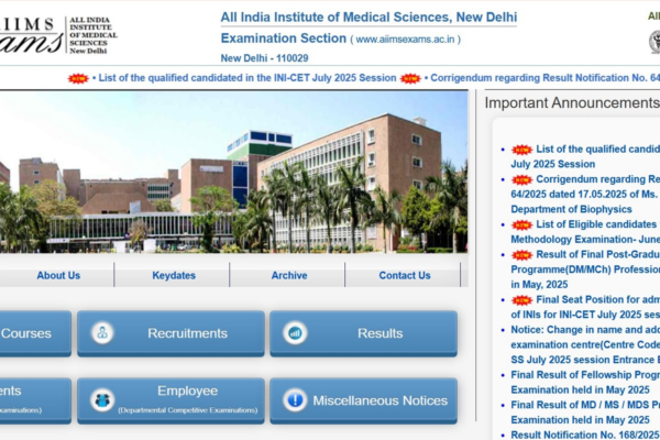INI CET 2025 July session results OUT at aiimsexams.ac.in; check seat allocation, other details