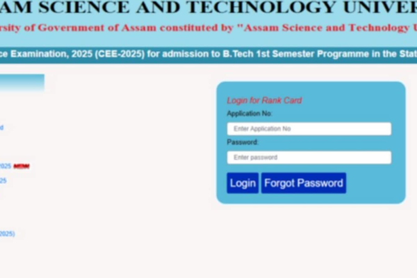 Assam CEE Results 2025 OUT at astu.ac.in; Check steps to download, other details