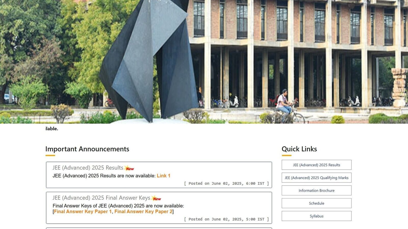 JEE Advanced Result 2025 OUT! Check marks, qualifying status, cutoff at jeeadv.ac.in