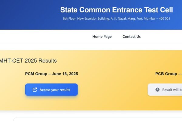 MHT CET Result 2025 OUT at cetcell.mahacet.org for PCM; how to check Maharashtra Common Entrance Test Cell scores