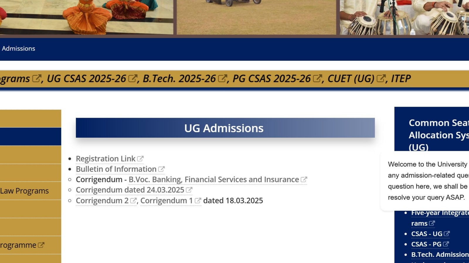 DU CSAS UG 2025 admission portal LIVE at admission.uod.ac.in; here’s how to apply