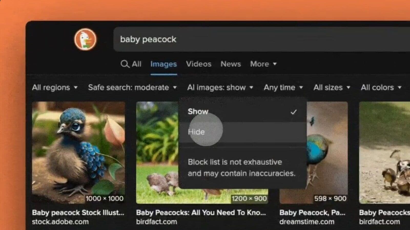 Not Google or Bing! This search engine lets you block AI images in search results