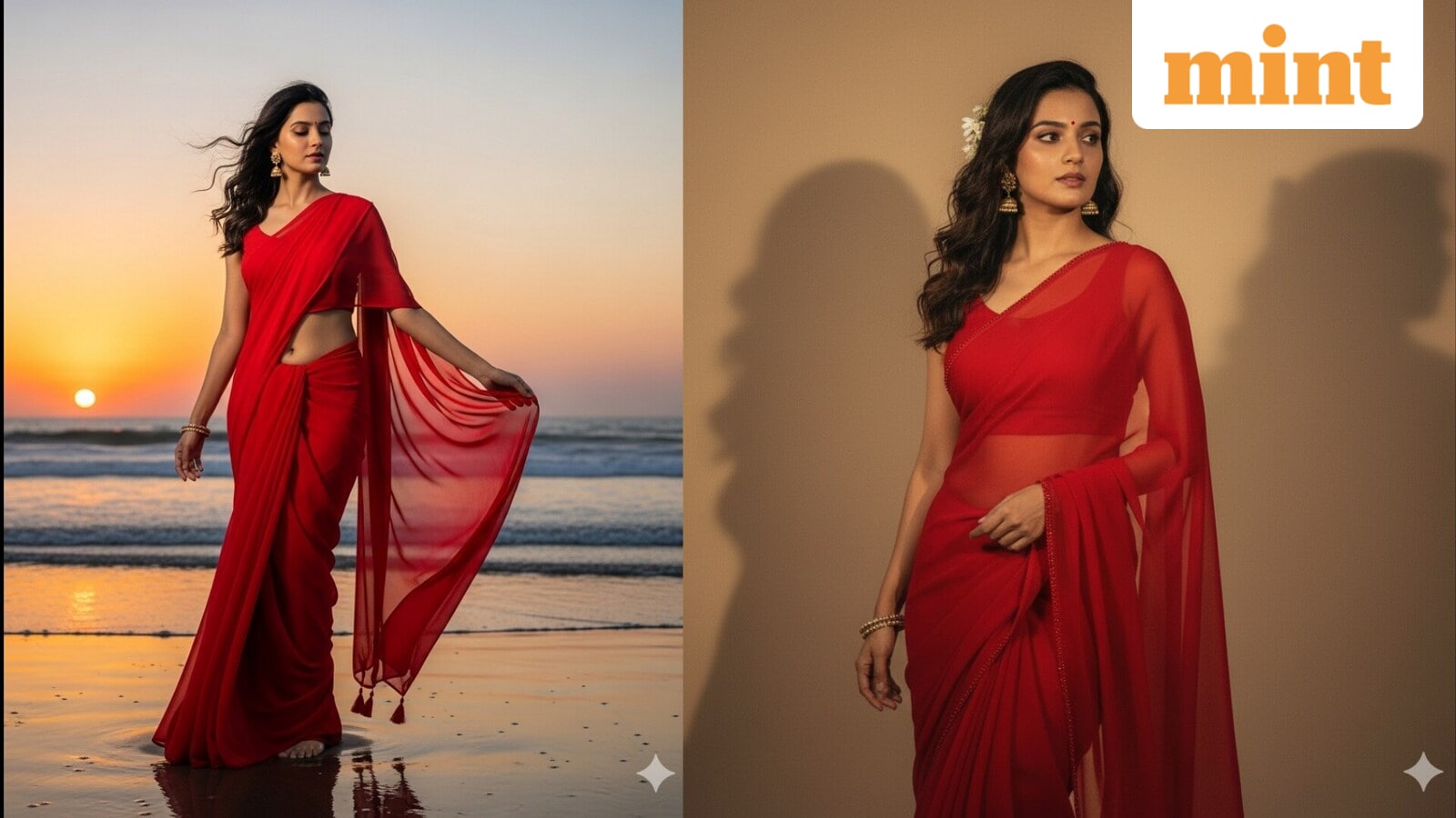 Retro red saree AI pictures: Transform your selfie into Bollywood style with these simple prompts
